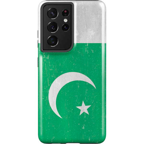 Pakistan Flag Distressed Galaxy S21 Ultra 5G Pro Case